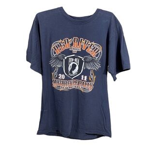 2011 Red River Motorcycle Rally Men’s/ Unisex Short Sleeve T-Shirt Size L